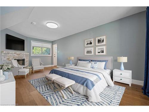 483 Caesar Avenue, Oakville, ON - Indoor Photo Showing Bedroom With Fireplace