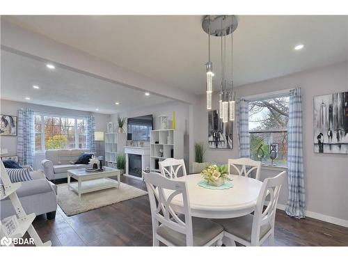 1 Margaret Street, Halton, ON - Indoor Photo Showing Dining Room With Fireplace