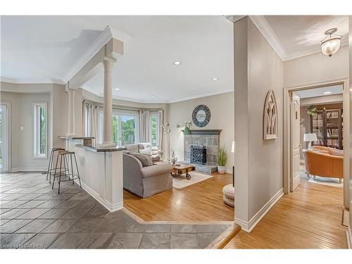 5179 Elmridge Drive, Mississauga, ON - Indoor Photo Showing Living Room With Fireplace