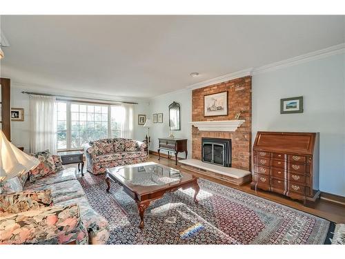 1296 Cumnock Crescent, Oakville, ON - Indoor Photo Showing Living Room With Fireplace