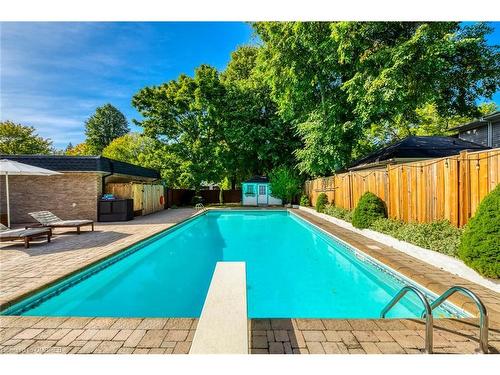 1460 Caulder Drive, Oakville, ON - Outdoor With In Ground Pool With Deck Patio Veranda With Backyard