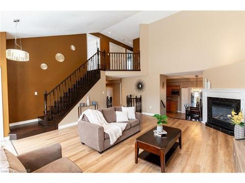 33 Draper Street, Brantford, ON - Indoor Photo Showing Living Room With Fireplace