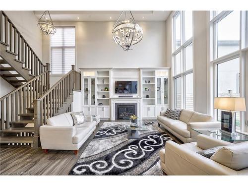 390 Sandhurst Drive, Oakville, ON - Indoor Photo Showing Living Room With Fireplace