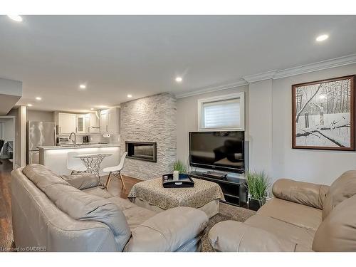 2185 Whitworth Drive, Oakville, ON - Indoor Photo Showing Living Room With Fireplace