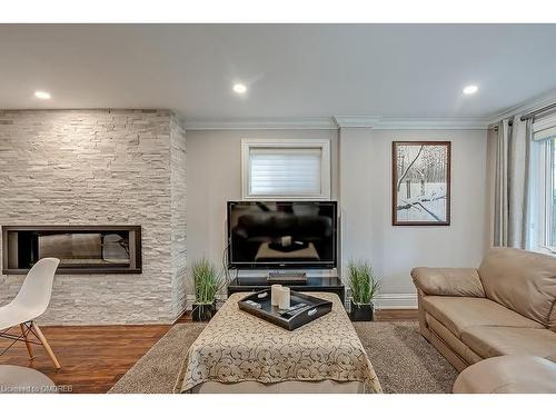 2185 Whitworth Drive, Oakville, ON - Indoor Photo Showing Living Room With Fireplace