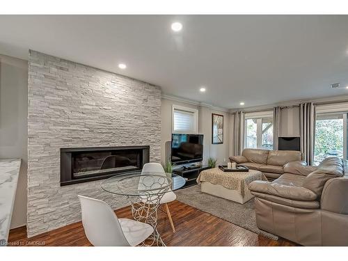 2185 Whitworth Drive, Oakville, ON - Indoor Photo Showing Living Room With Fireplace