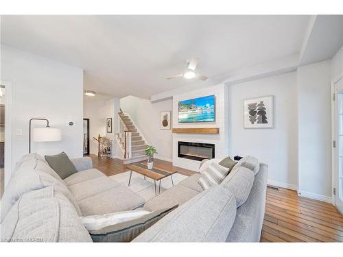 45 Nisbet Boulevard, Waterdown, ON - Indoor Photo Showing Living Room With Fireplace