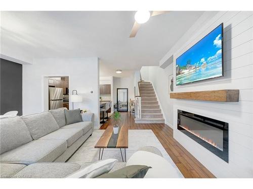 45 Nisbet Boulevard, Waterdown, ON - Indoor Photo Showing Living Room With Fireplace