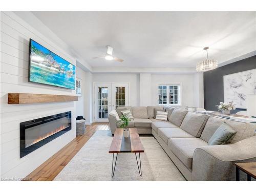 45 Nisbet Boulevard, Waterdown, ON - Indoor Photo Showing Living Room With Fireplace