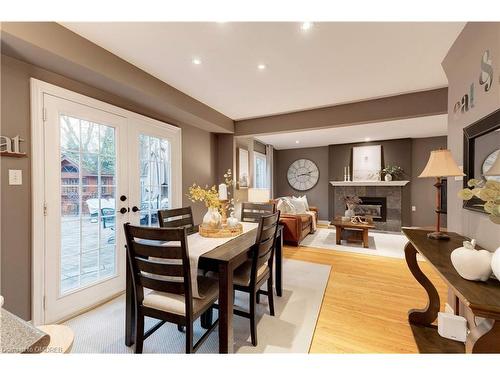 400 Claremont Crescent, Oakville, ON - Indoor Photo Showing Dining Room With Fireplace