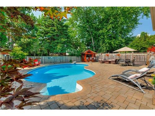 400 Claremont Crescent, Oakville, ON - Outdoor With In Ground Pool With Deck Patio Veranda With Backyard