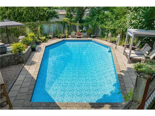 105 Osborne Crescent, Oakville, ON - Outdoor With In Ground Pool With Deck Patio Veranda With Backyard