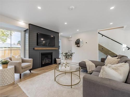 2212 Urwin Crescent, Oakville, ON - Indoor Photo Showing Living Room With Fireplace