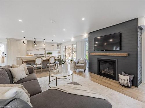 2212 Urwin Crescent, Oakville, ON - Indoor Photo Showing Living Room With Fireplace