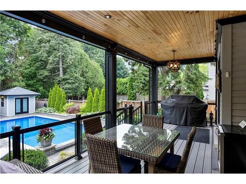 212 Pine Cove Road, Burlington, ON - Outdoor With In Ground Pool With Deck Patio Veranda With Exterior