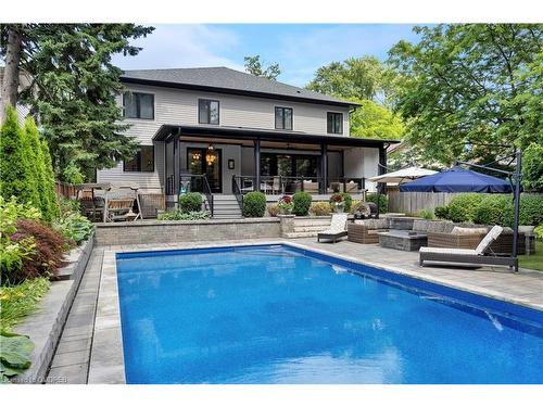 212 Pine Cove Road, Burlington, ON - Outdoor With In Ground Pool With Deck Patio Veranda