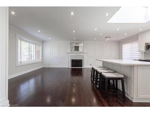 5247 Spruce Avenue, Burlington, ON - Indoor Photo Showing Kitchen With Fireplace