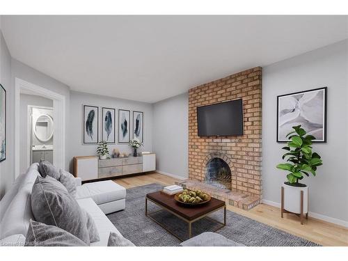 3465 Wilmot Crescent, Oakville, ON - Indoor Photo Showing Living Room With Fireplace