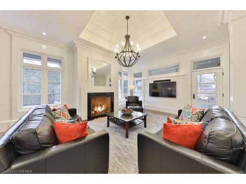 241 Roseland Crescent, Burlington, ON - Indoor Photo Showing Living Room With Fireplace