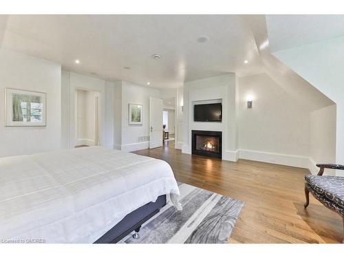 241 Roseland Crescent, Burlington, ON - Indoor Photo Showing Bedroom With Fireplace