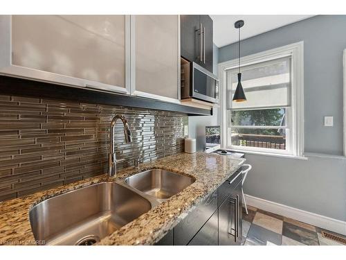 28 Grove Street, Hamilton, ON - Indoor Photo Showing Kitchen With Double Sink