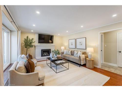 1275 Montrose Abbey Drive, Oakville, ON - Indoor Photo Showing Living Room With Fireplace