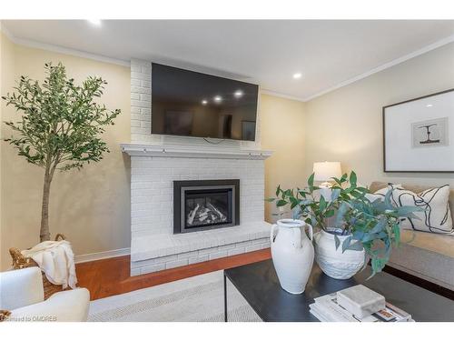 1275 Montrose Abbey Drive, Oakville, ON - Indoor Photo Showing Living Room With Fireplace