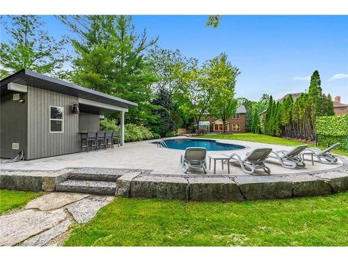 1275 Montrose Abbey Drive, Oakville, ON - Outdoor With In Ground Pool With Deck Patio Veranda With Backyard