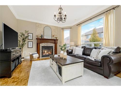 1326 Marshall Crescent, Milton, ON - Indoor Photo Showing Living Room With Fireplace