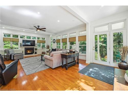 8181 Indian Trail, Eramosa, ON - Indoor Photo Showing Living Room With Fireplace