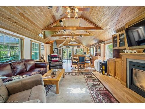 8181 Indian Trail, Eramosa, ON - Indoor Photo Showing Living Room With Fireplace