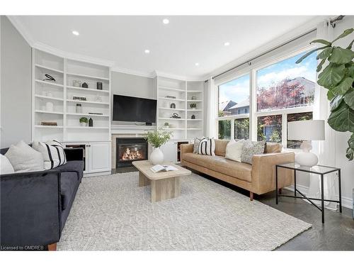 1260 Pepperbush Place, Oakville, ON - Indoor Photo Showing Living Room With Fireplace