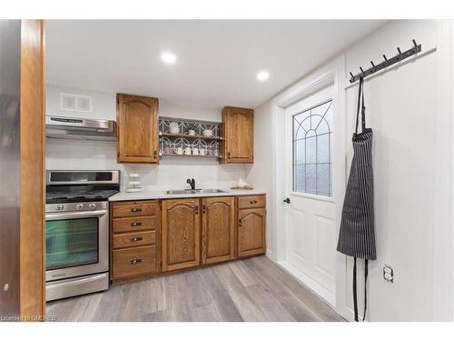 72 Leeming Street, Hamilton, ON - Indoor Photo Showing Kitchen With Double Sink