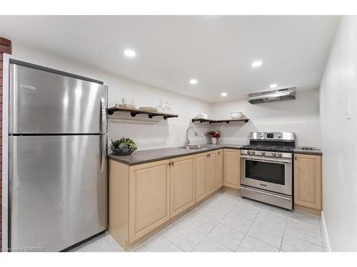 72 Leeming Street, Hamilton, ON - Indoor Photo Showing Kitchen With Double Sink