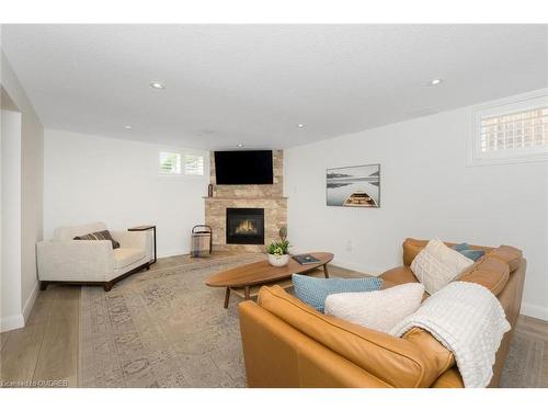 596 Thornwood Avenue, Burlington, ON - Indoor Photo Showing Living Room With Fireplace