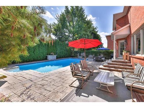 2108 Schoolmaster Circle, Oakville, ON - Outdoor With In Ground Pool With Deck Patio Veranda With Backyard