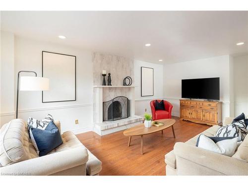 164 Warner Drive, Oakville, ON - Indoor Photo Showing Living Room With Fireplace