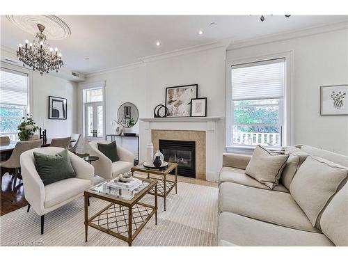 5-32 Gothic Avenue, Toronto, ON - Indoor Photo Showing Living Room With Fireplace