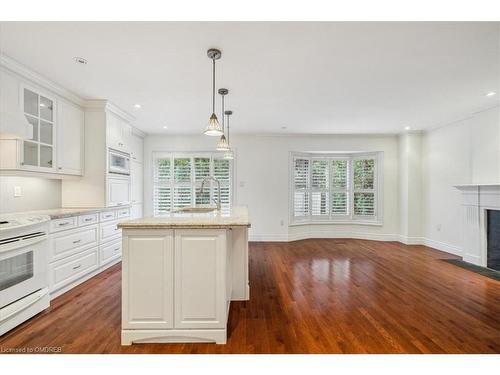 172 River Oaks Boulevard E, Oakville, ON - Indoor Photo Showing Kitchen With Fireplace