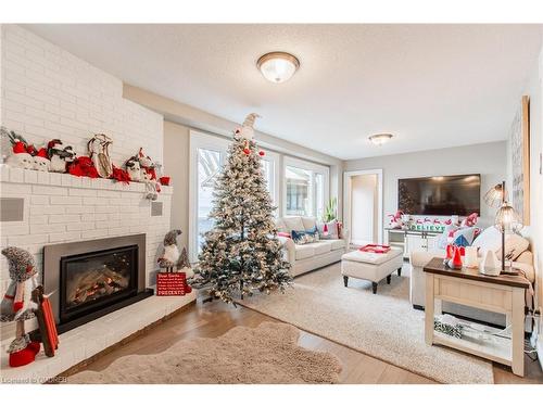 33 Cheval Drive, Grimsby, ON - Indoor Photo Showing Living Room With Fireplace