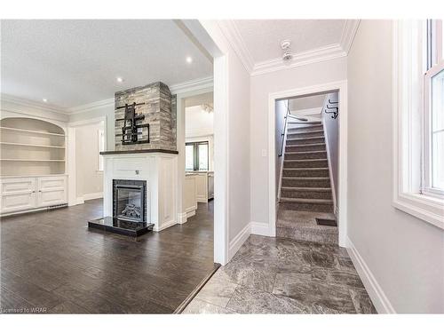 100 Jubilee Drive, Kitchener, ON - Indoor With Fireplace