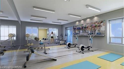 405-318 Spruce Street, Waterloo, ON - Indoor Photo Showing Gym Room