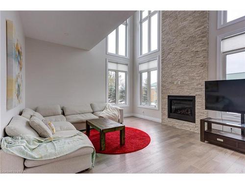 263 Chestnut Ridge, Waterloo, ON - Indoor Photo Showing Living Room With Fireplace