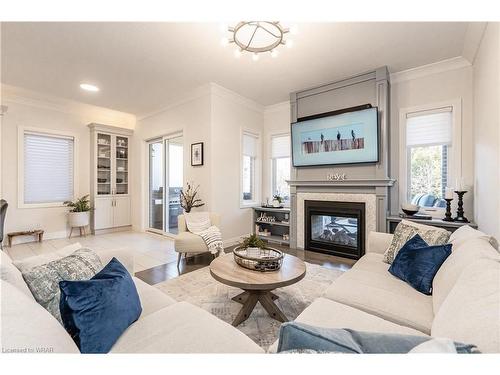 114 Deer Creek Street, Kitchener, ON - Indoor Photo Showing Living Room With Fireplace