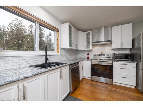 3 Old Pine Tree Road, Miller Lake, ON - Indoor Photo Showing Kitchen With Stainless Steel Kitchen With Double Sink With Upgraded Kitchen