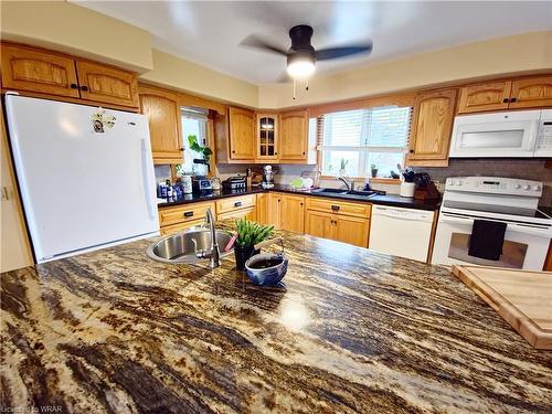 17 Cemetery Road, Norfolk County, ON - Indoor Photo Showing Kitchen With Double Sink