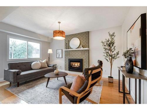 183 Yellow Birch Drive, Kitchener, ON - Indoor Photo Showing Living Room With Fireplace