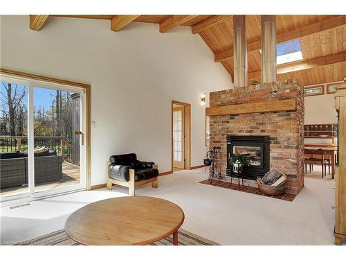 1793 West River Road, Cambridge, ON - Indoor Photo Showing Living Room With Fireplace