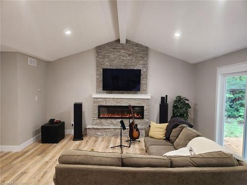 8350 Oakwood Drive, Lambton Shores, ON - Indoor Photo Showing Living Room With Fireplace