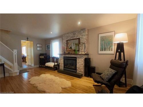 14 Burchat Street, Wilno, ON - Indoor Photo Showing Living Room With Fireplace